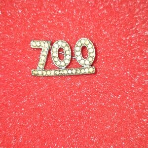 Vintage Rhinestone 700 club pin.